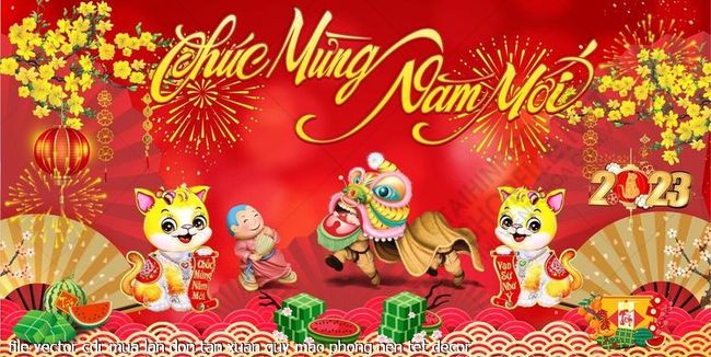 file vector cdr mua lan don tan xuan quy mao phong nen tet decor